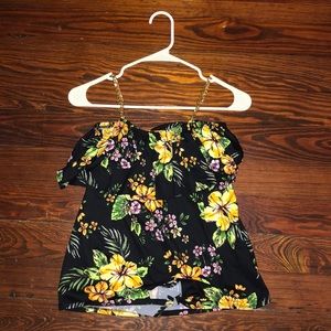 Black with flowers top!